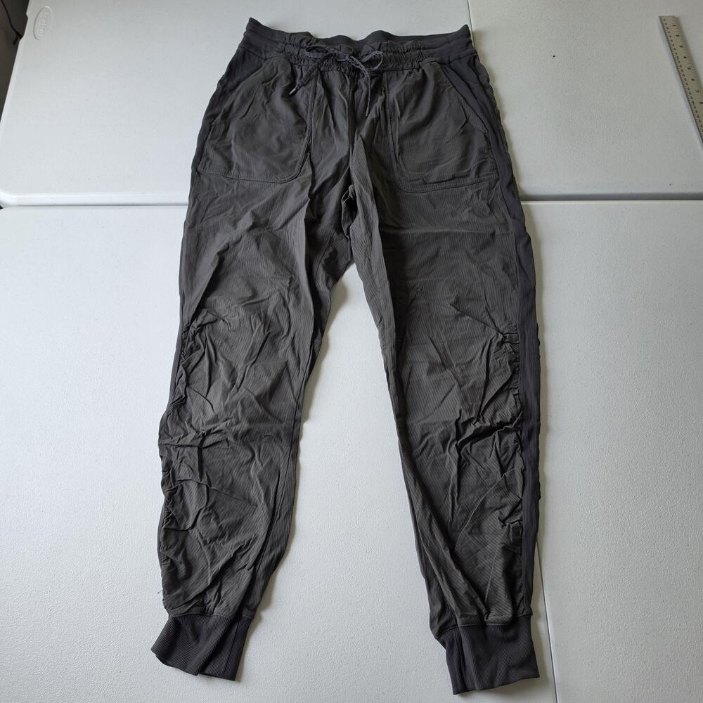 Lululemon Dance Studio Jogger Pants Womens 12 Gray Cuffed Drawstring Pockets
